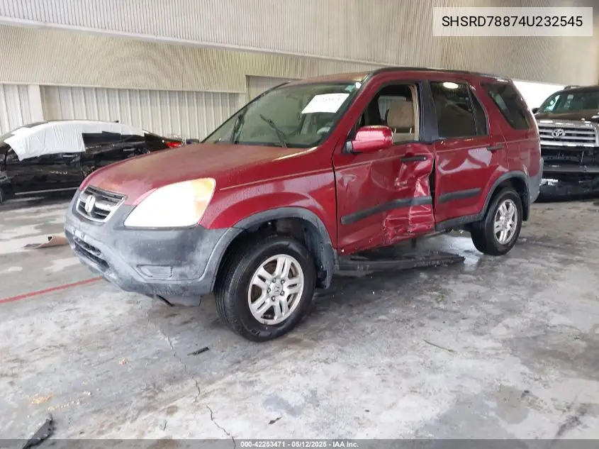 2004 Honda Cr-V Ex VIN: SHSRD78874U232545 Lot: 42253471