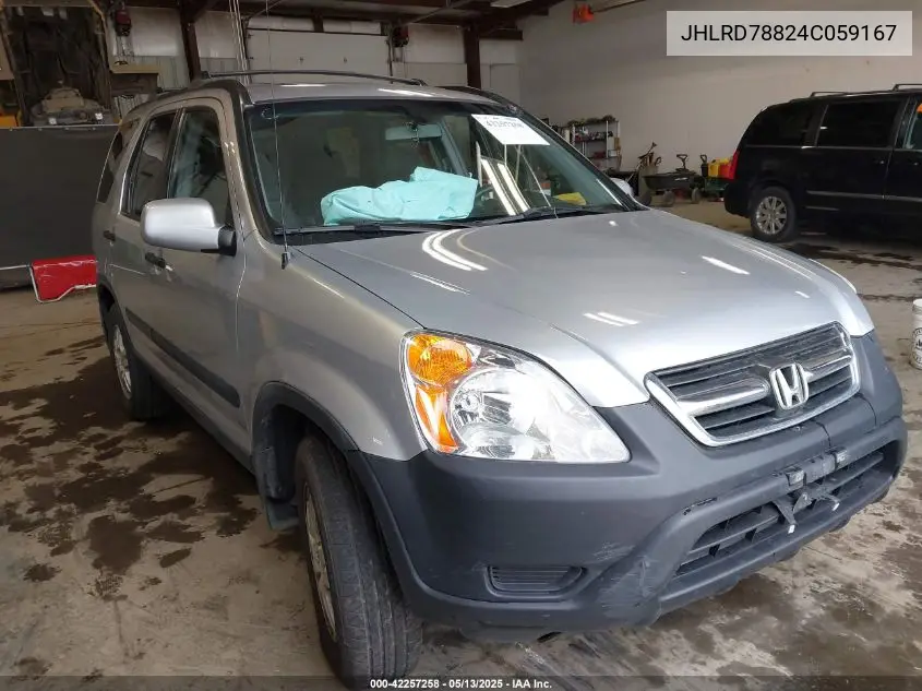 2004 Honda Cr-V Ex VIN: JHLRD78824C059167 Lot: 42257258