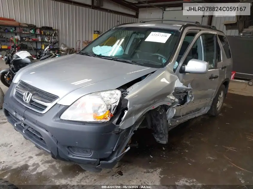 2004 Honda Cr-V Ex VIN: JHLRD78824C059167 Lot: 42257258