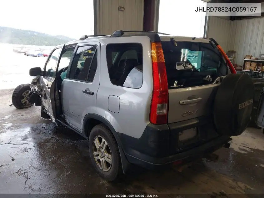 2004 Honda Cr-V Ex VIN: JHLRD78824C059167 Lot: 42257258