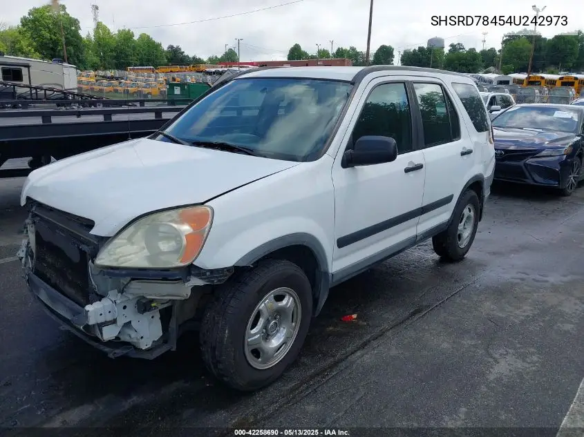2004 Honda Cr-V Lx VIN: SHSRD78454U242973 Lot: 42258690