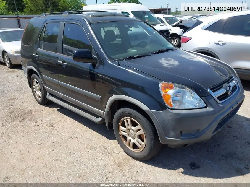 2004 Honda Cr-V Ex VIN: JHLRD78814C040691 Lot: 42262100