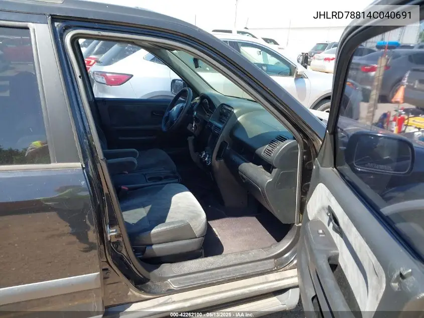 2004 Honda Cr-V Ex VIN: JHLRD78814C040691 Lot: 42262100