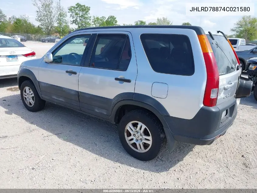 2004 Honda Cr-V Ex VIN: JHLRD78874C021580 Lot: 42265503