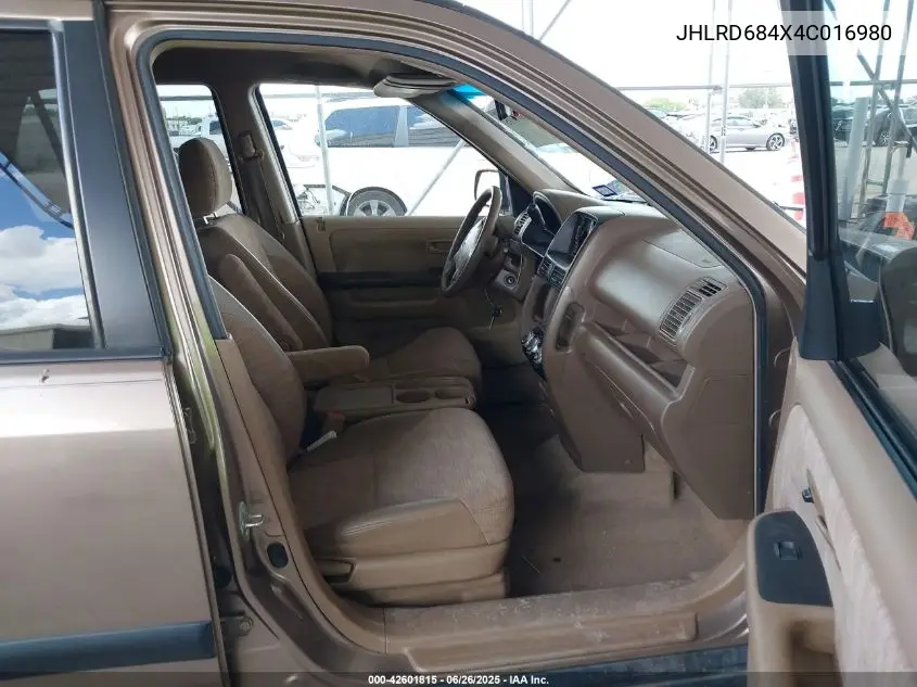 2004 Honda Cr-V Lx VIN: JHLRD684X4C016980 Lot: 42601815