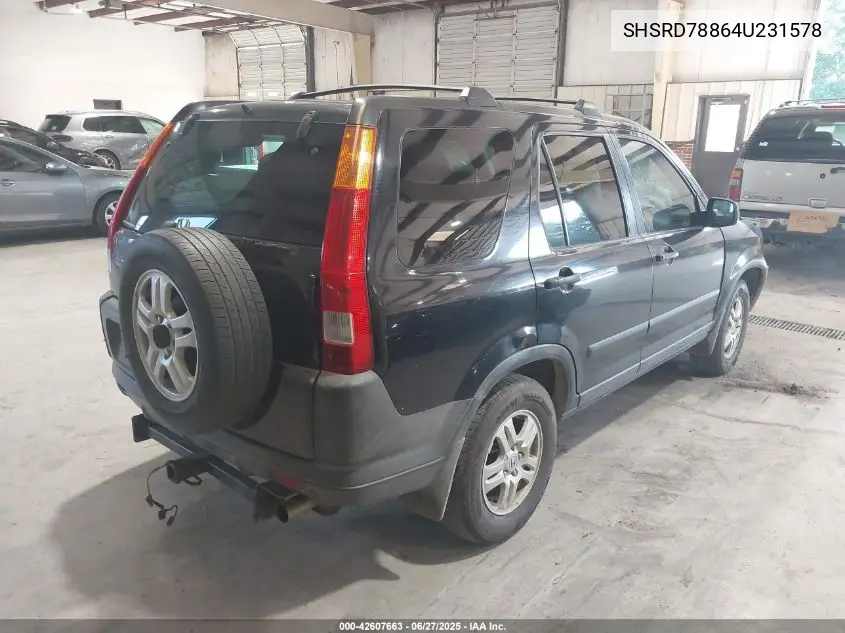 2004 Honda Cr-V Ex VIN: SHSRD78864U231578 Lot: 42607663