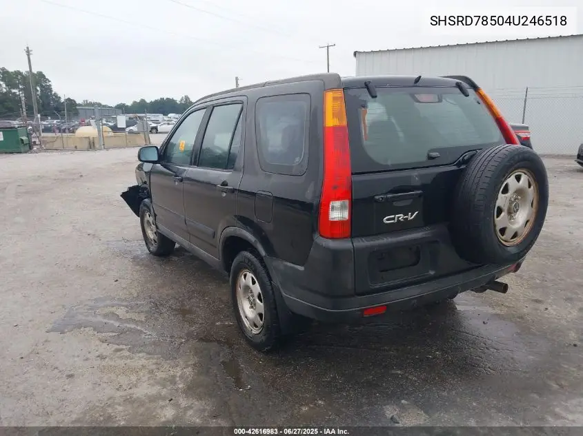 2004 Honda Cr-V Lx VIN: SHSRD78504U246518 Lot: 42616983