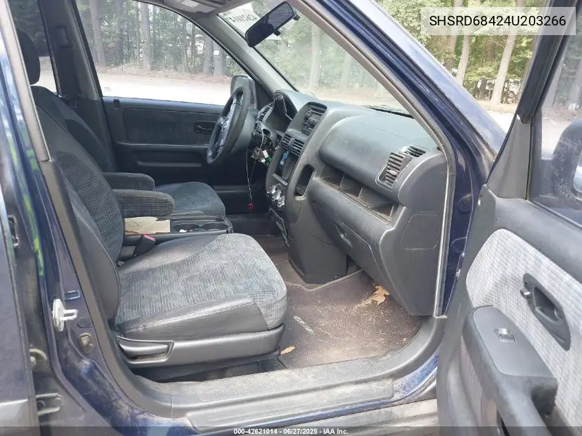 2004 Honda Cr-V Lx VIN: SHSRD68424U203266 Lot: 42621014