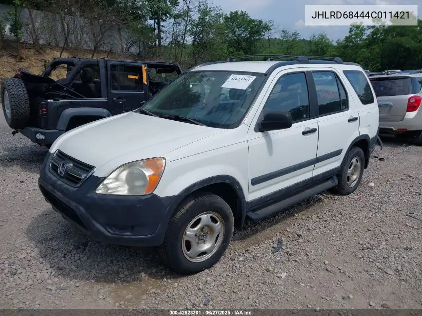 2004 Honda Cr-V Lx VIN: JHLRD68444C011421 Lot: 42623301