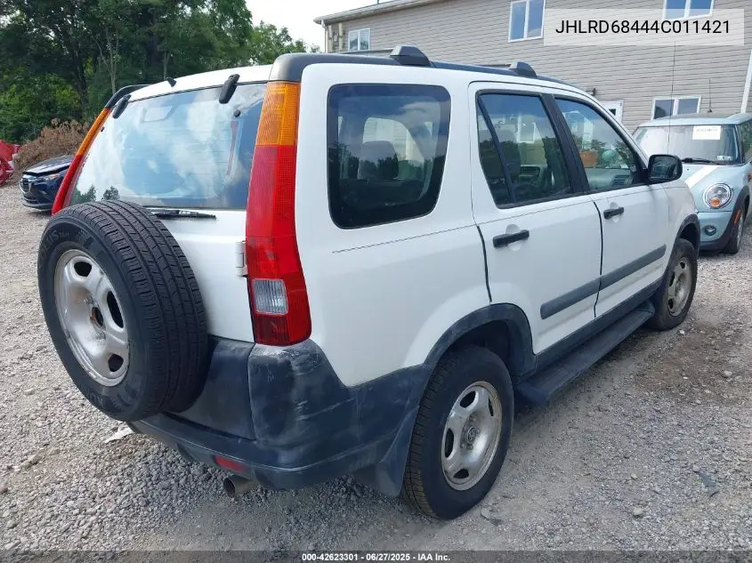 2004 Honda Cr-V Lx VIN: JHLRD68444C011421 Lot: 42623301