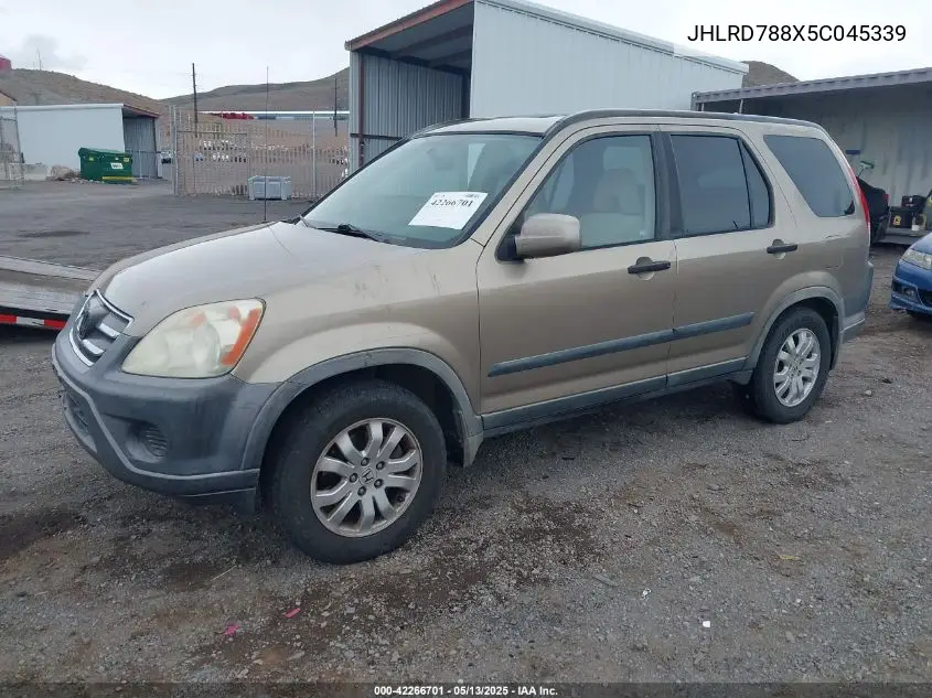 2005 Honda Cr-V Ex VIN: JHLRD788X5C045339 Lot: 42266701
