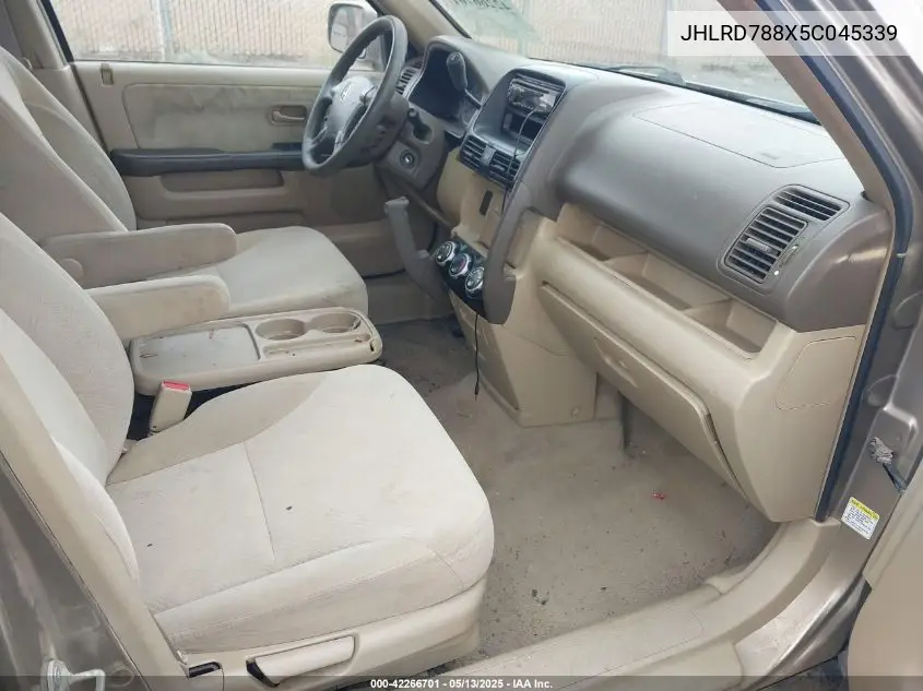 2005 Honda Cr-V Ex VIN: JHLRD788X5C045339 Lot: 42266701