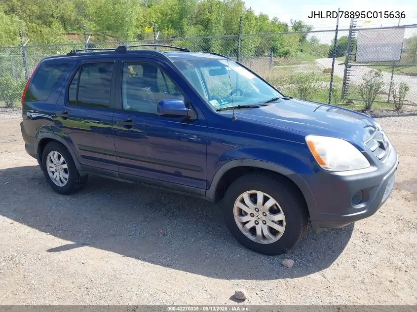 2005 Honda Cr-V Ex VIN: JHLRD78895C015636 Lot: 42270339