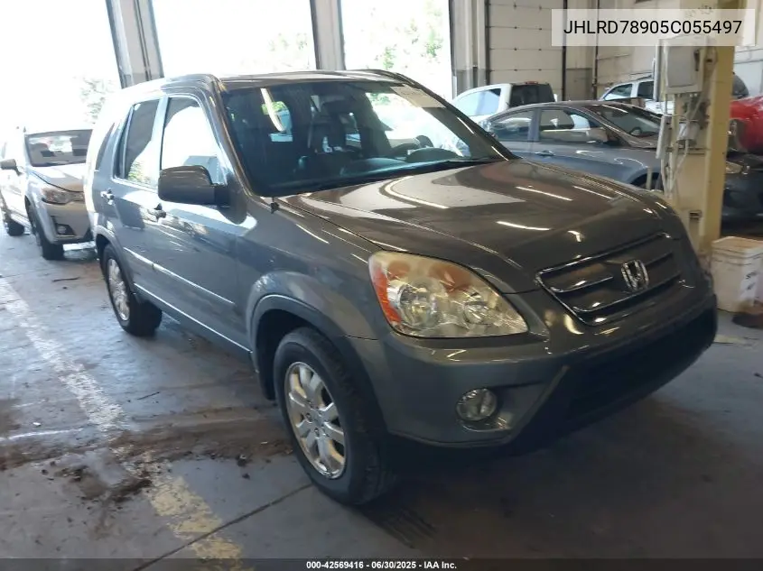 2005 Honda Cr-V Se VIN: JHLRD78905C055497 Lot: 42569416
