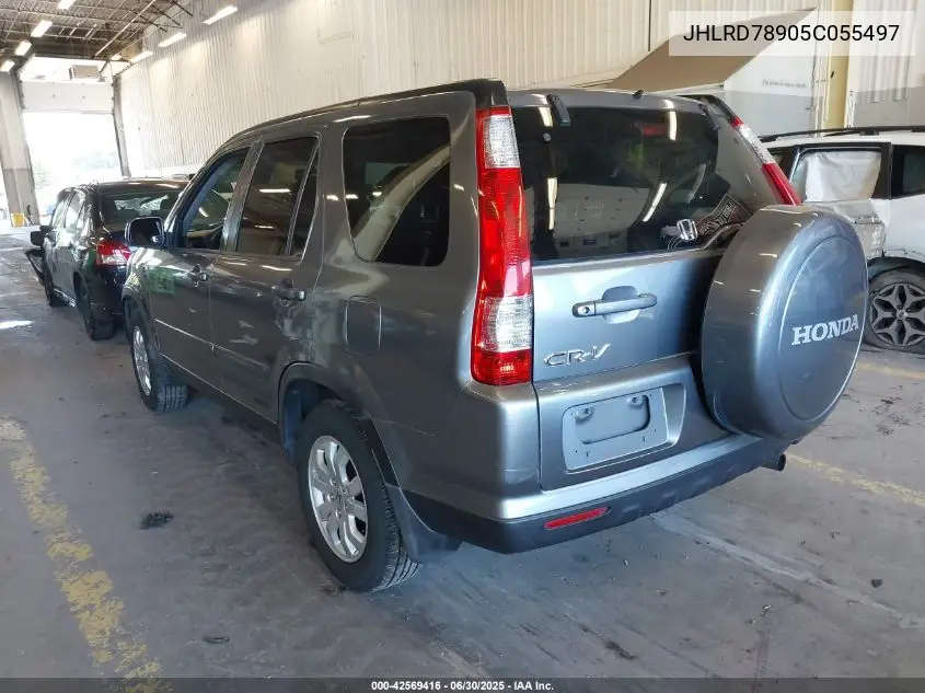 2005 Honda Cr-V Se VIN: JHLRD78905C055497 Lot: 42569416