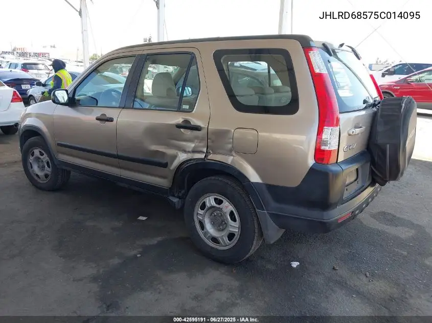 2005 Honda Cr-V Lx VIN: JHLRD68575C014095 Lot: 42595191