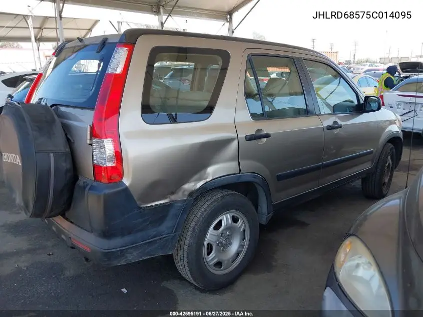 2005 Honda Cr-V Lx VIN: JHLRD68575C014095 Lot: 42595191