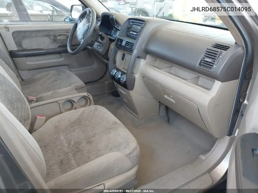 2005 Honda Cr-V Lx VIN: JHLRD68575C014095 Lot: 42595191
