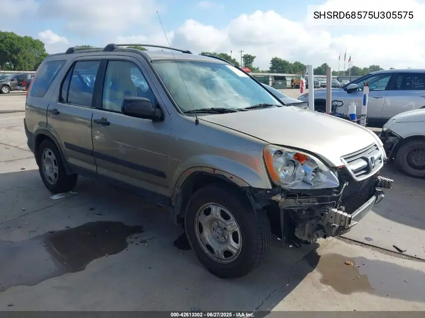 2005 Honda Cr-V Lx VIN: SHSRD68575U305575 Lot: 42613302