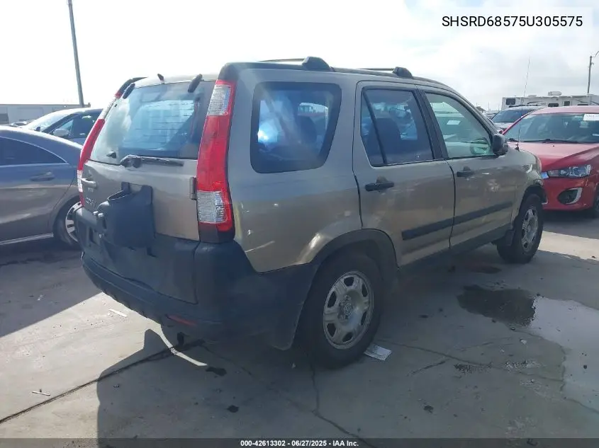 2005 Honda Cr-V Lx VIN: SHSRD68575U305575 Lot: 42613302