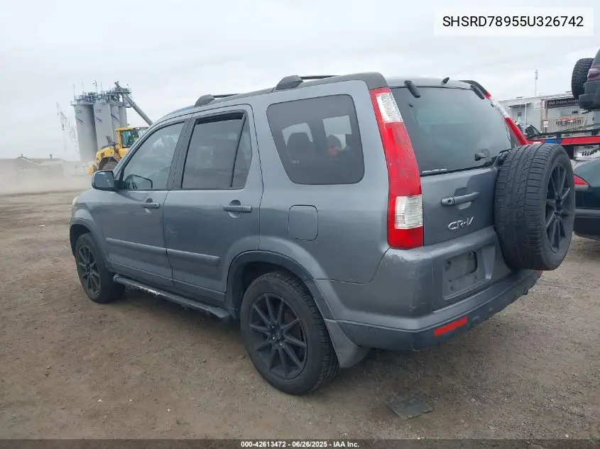 2005 Honda Cr-V Se VIN: SHSRD78955U326742 Lot: 42613472