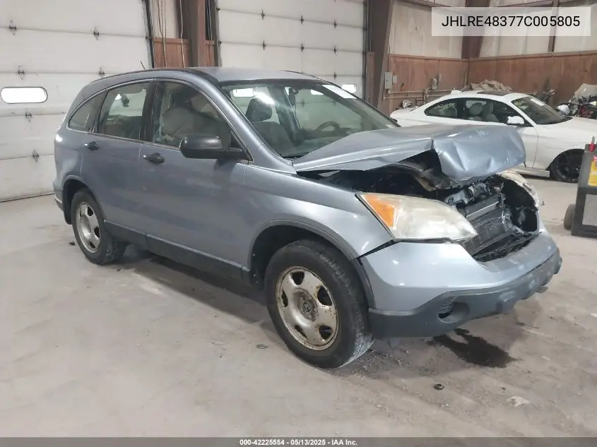 2007 Honda Cr-V Lx VIN: JHLRE48377C005805 Lot: 42225554