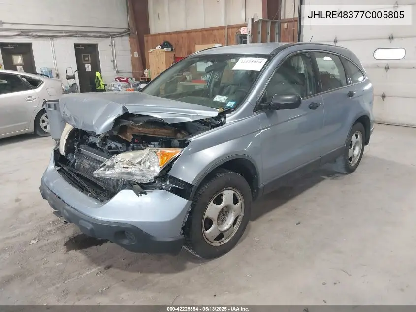 2007 Honda Cr-V Lx VIN: JHLRE48377C005805 Lot: 42225554