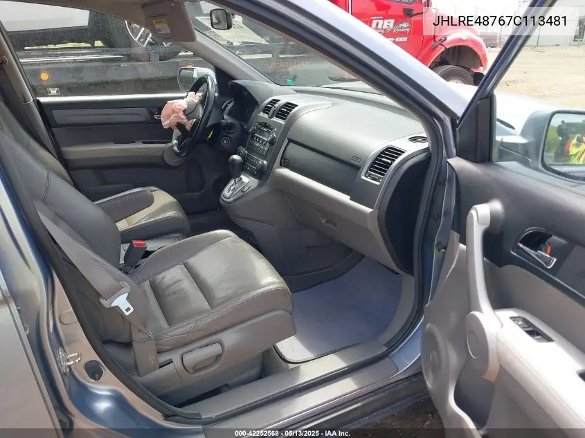 2007 Honda Cr-V Ex-L VIN: JHLRE48767C113481 Lot: 42252568