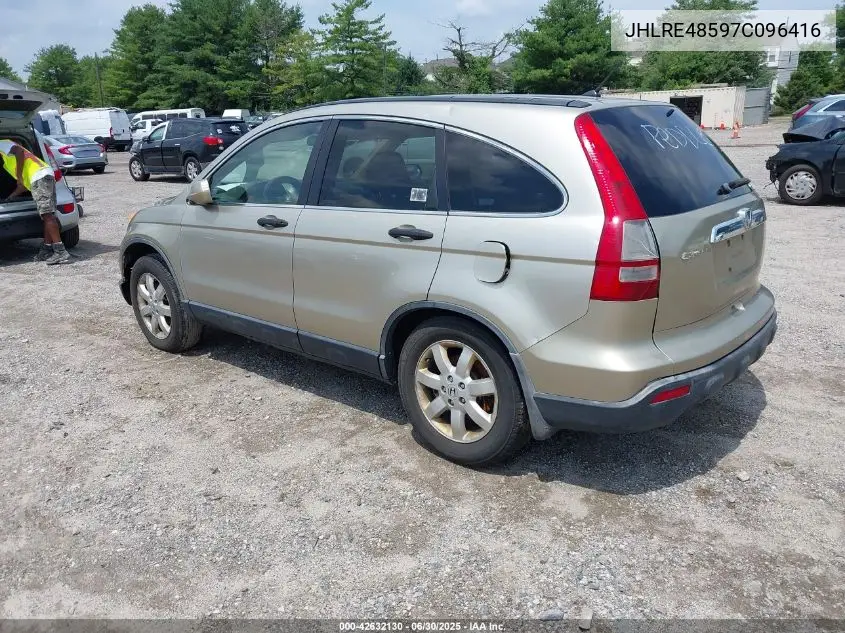 2007 Honda Cr-V Ex VIN: JHLRE48597C096416 Lot: 42632130