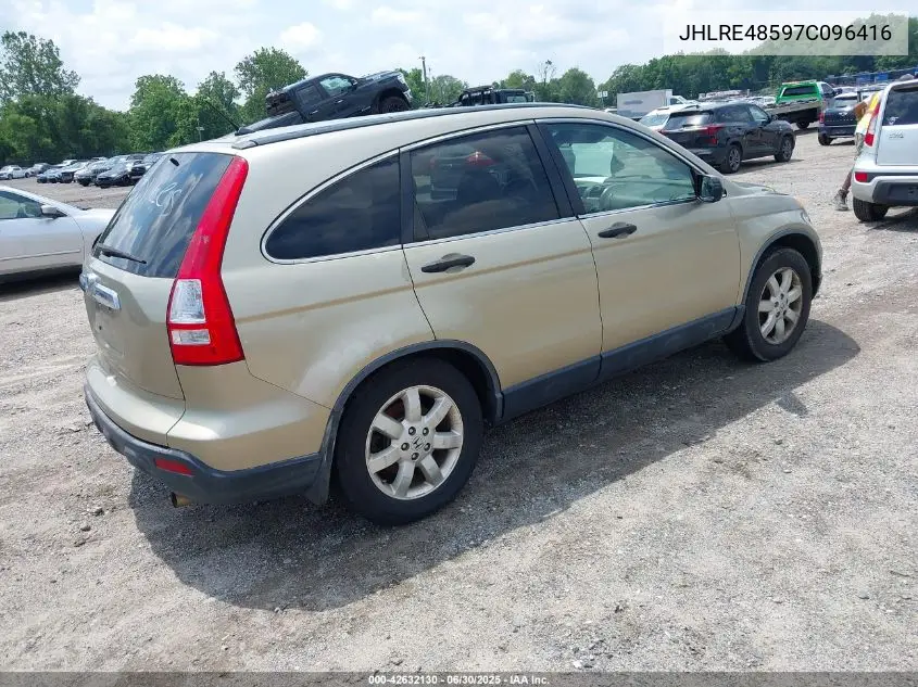 2007 Honda Cr-V Ex VIN: JHLRE48597C096416 Lot: 42632130