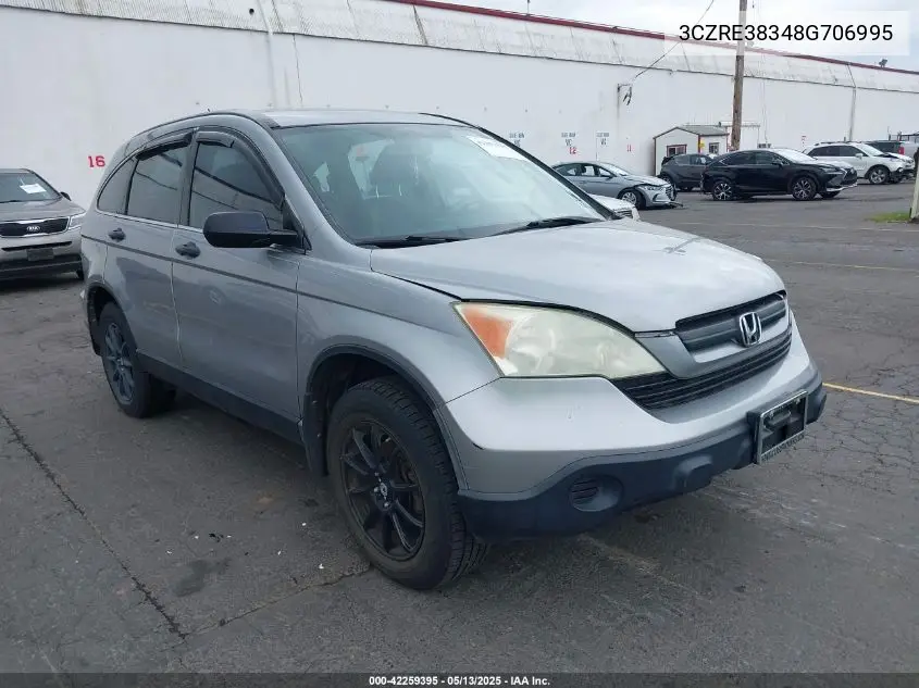 2008 Honda Cr-V Lx VIN: 3CZRE38348G706995 Lot: 42259395