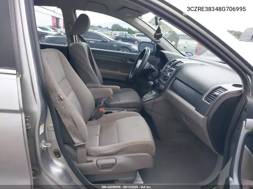 2008 Honda Cr-V Lx VIN: 3CZRE38348G706995 Lot: 42259395