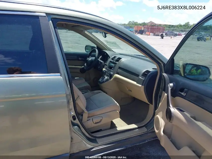 2008 Honda Cr-V Lx VIN: 5J6RE383X8L006224 Lot: 42265158
