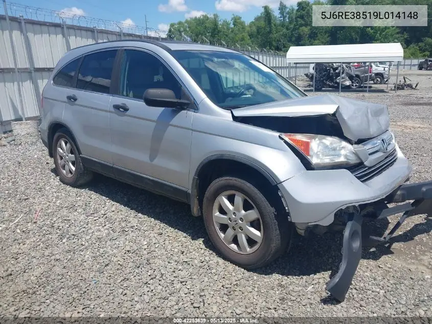 2009 Honda Cr-V Ex VIN: 5J6RE38519L014148 Lot: 42253639