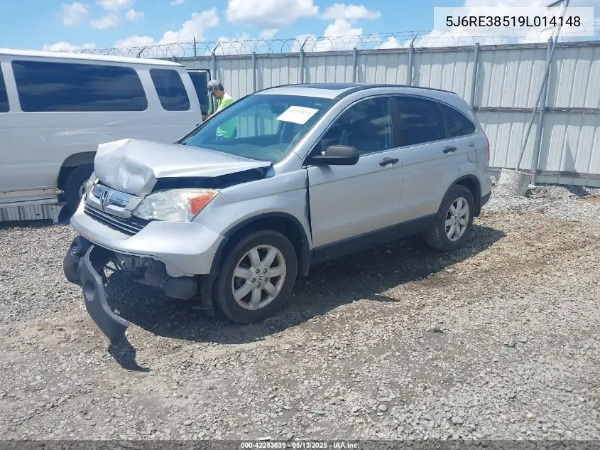 2009 Honda Cr-V Ex VIN: 5J6RE38519L014148 Lot: 42253639