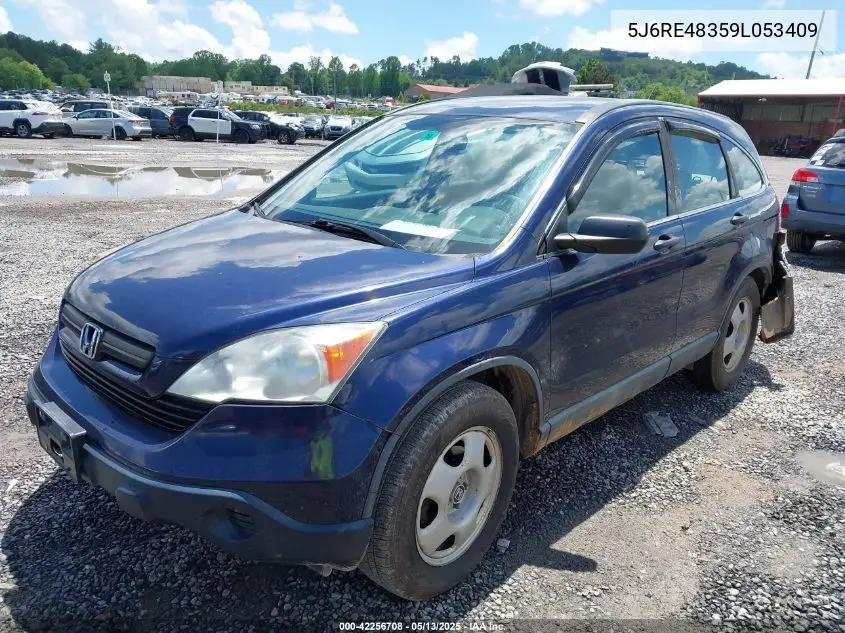 2009 Honda Cr-V Lx VIN: 5J6RE48359L053409 Lot: 42256708