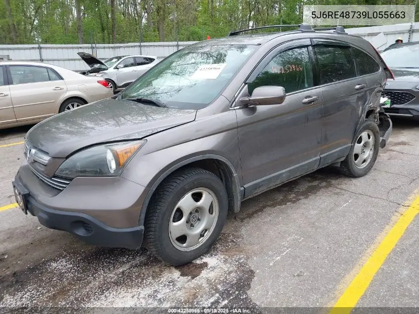 2009 Honda Cr-V Ex-L VIN: 5J6RE48739L055663 Lot: 42258966