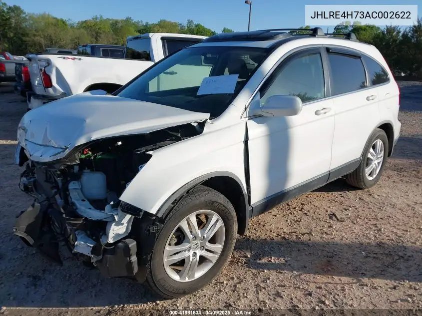 2010 Honda Cr-V Ex-L VIN: JHLRE4H73AC002622 Lot: 41981634