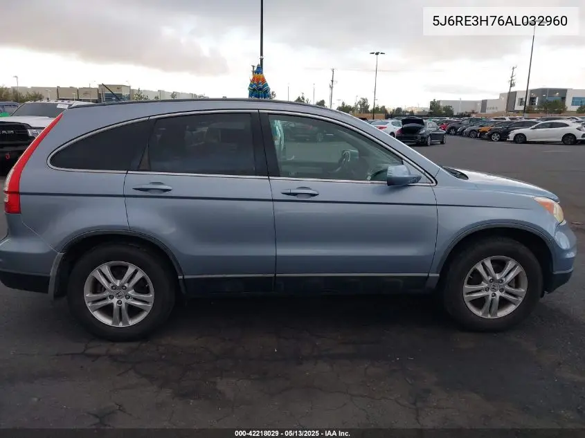 2010 Honda Cr-V Ex-L VIN: 5J6RE3H76AL032960 Lot: 42218029