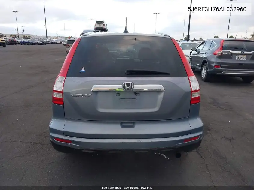 2010 Honda Cr-V Ex-L VIN: 5J6RE3H76AL032960 Lot: 42218029