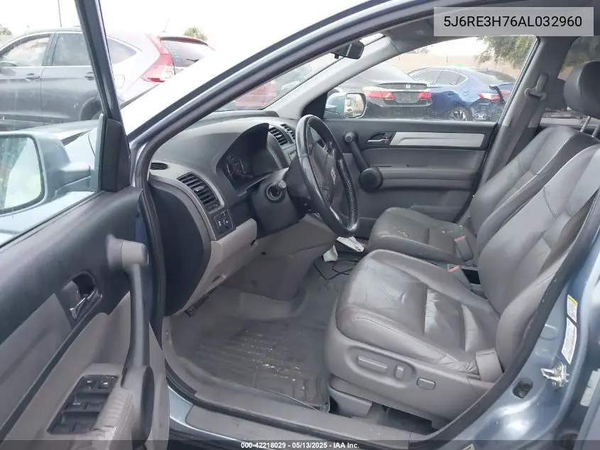 2010 Honda Cr-V Ex-L VIN: 5J6RE3H76AL032960 Lot: 42218029