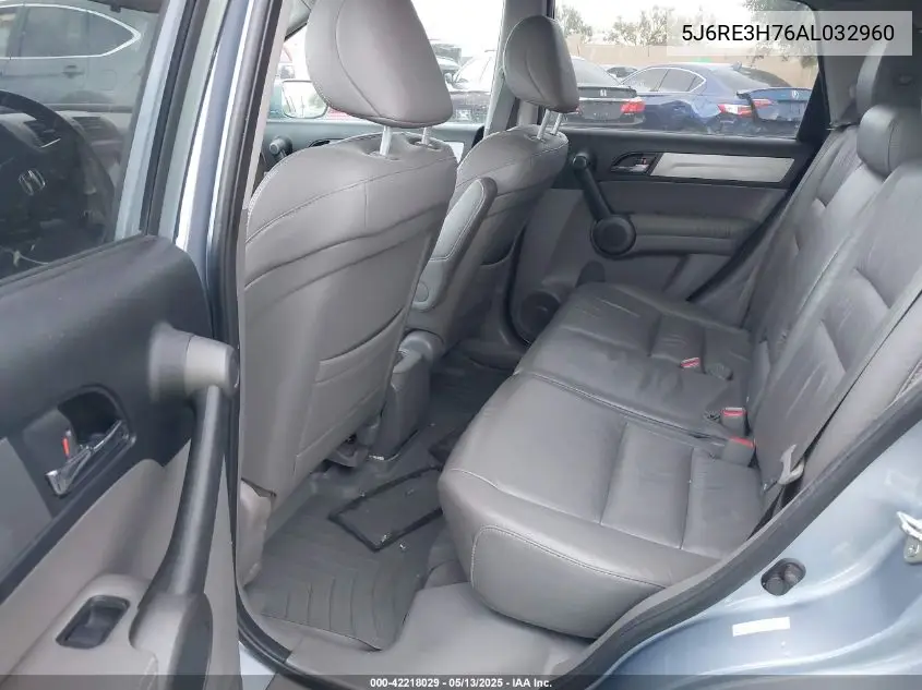 2010 Honda Cr-V Ex-L VIN: 5J6RE3H76AL032960 Lot: 42218029