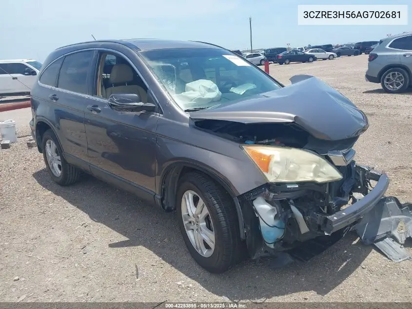 2010 Honda Cr-V Ex VIN: 3CZRE3H56AG702681 Lot: 42253895