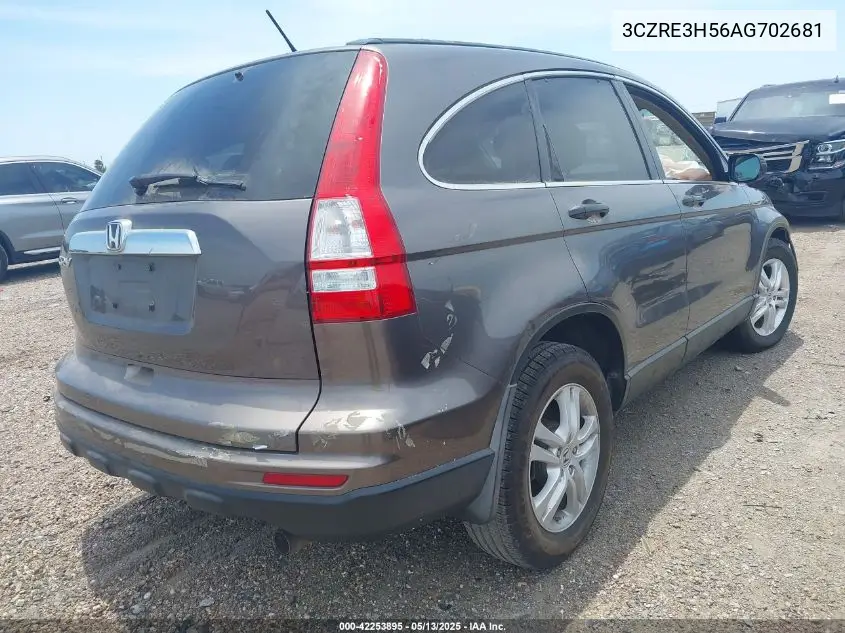 2010 Honda Cr-V Ex VIN: 3CZRE3H56AG702681 Lot: 42253895