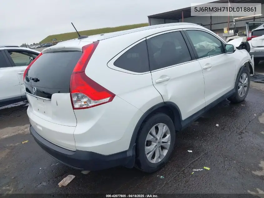 2013 Honda Cr-V Ex-L VIN: 5J6RM3H71DL018861 Lot: 42077605