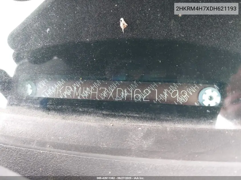 2013 Honda Cr-V Ex-L VIN: 2HKRM4H7XDH621193 Lot: 42611362
