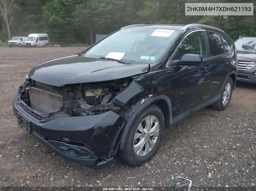 2013 Honda Cr-V Ex-L VIN: 2HKRM4H7XDH621193 Lot: 42611362