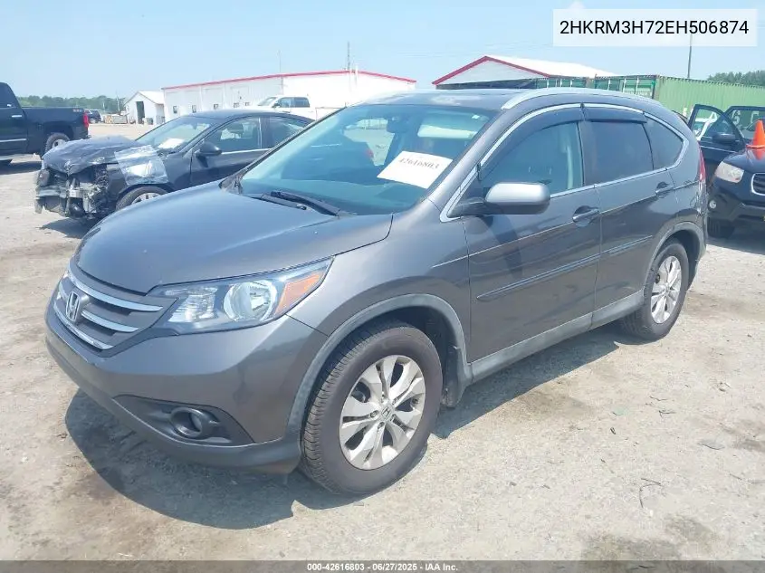 2014 Honda Cr-V Ex-L VIN: 2HKRM3H72EH506874 Lot: 42616803
