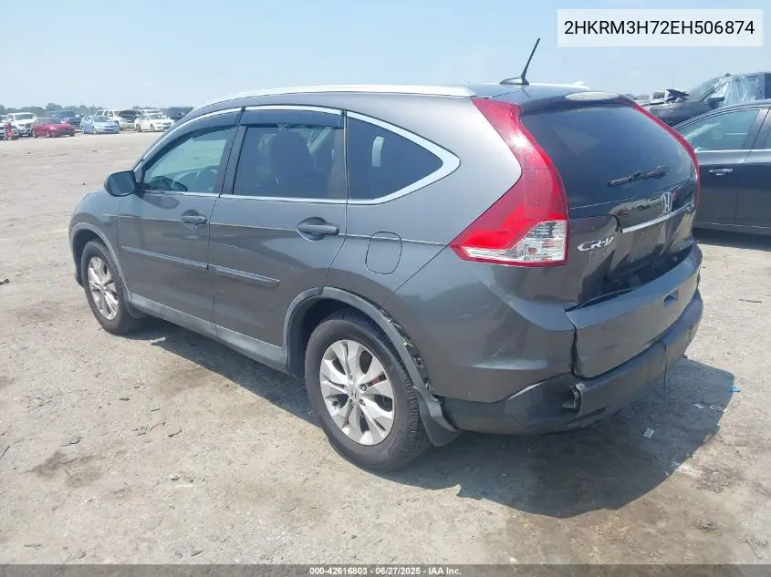 2014 Honda Cr-V Ex-L VIN: 2HKRM3H72EH506874 Lot: 42616803