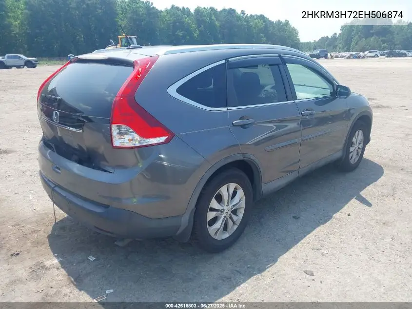 2014 Honda Cr-V Ex-L VIN: 2HKRM3H72EH506874 Lot: 42616803